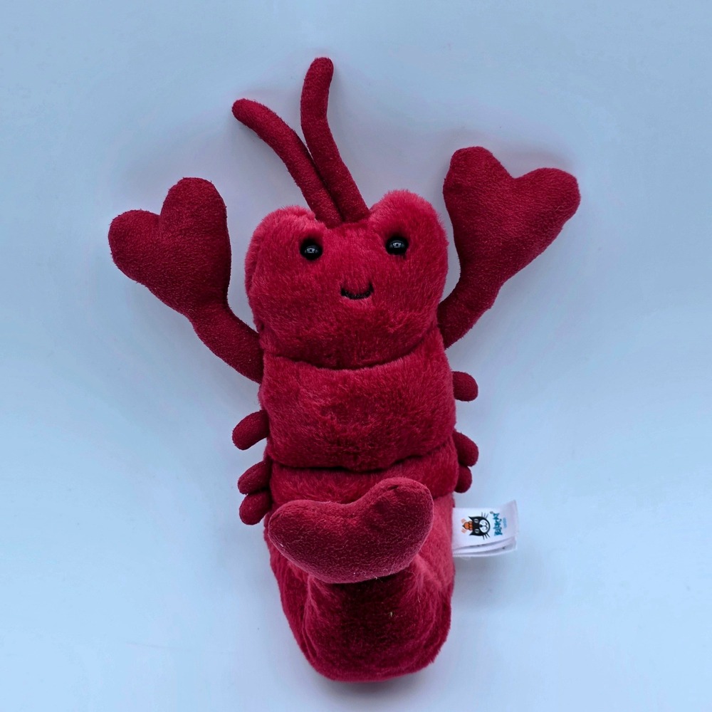 Jellycat Love Me Lobster Small Red Plush Heart Claws Retired Rare Stuffed Animal